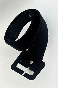 Cinto Feminino Plus Size Preto Aveludado
