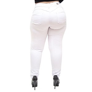Calça Jeans Feminina MC2 Plus Size Skinny Elidiani Branca