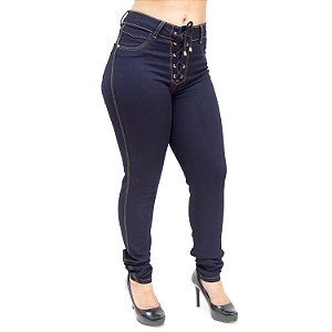 Calça Jeans Feminina Cheris Skinny Escura Joaine