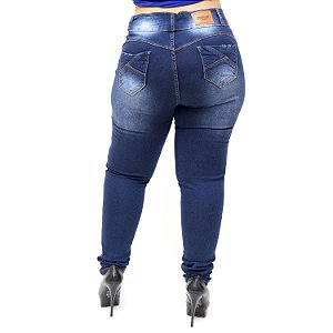 Calça Jeans Credencial Plus Size Skinny Marysa Azul