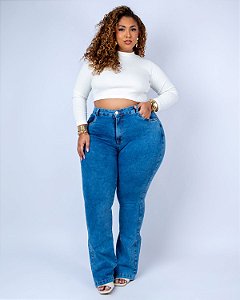 Calça Jeans Plus Size Flare Gisnely