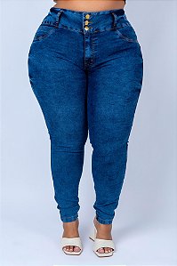 Calça Jeans Plus Size Skinny Eloar Azul