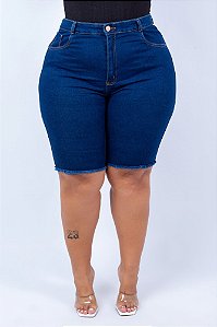 Bermuda Ciclista Jeans Plus Size Alaisie
