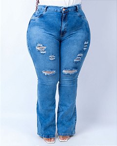 Calça Jeans Plus Size Flare Jhoselin