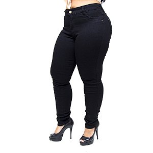 Calça Jeans Feminina Thomix Plus Size Kethilen Preta
