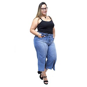 Calça Jeans Uvx Plus Size Pantacourt Catheryne