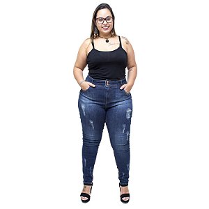 Calça Jeans Xtra Charmy Plus Size Cigarrete Meriana