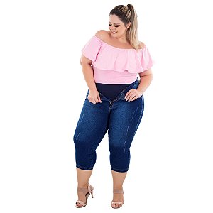 Calça Jeans Latitude Plus Size Cropped Joanine