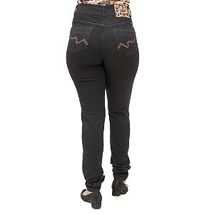 Calça Jeans Feminina Legging Helix Hot Pants Cintura Alta