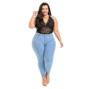 Calça Jeans Latitude Plus Size Skinny Geovania Azul