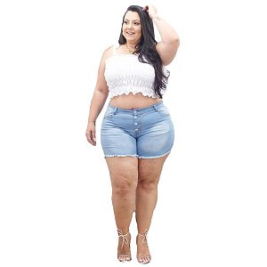 Shorts Jeans Leleh Plus Size Eurinete