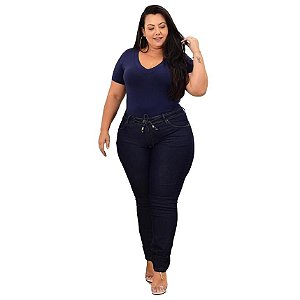 Calça Jeans Leleh Plus Size Reta Heleny Azul