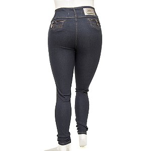 Calça Jeans Feminina Legging Credencial Plus Size Escura com Cintura Alta