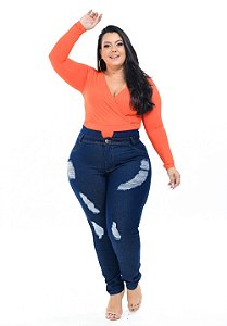 Calça Jeans Promise Plus Size Clochard Caita