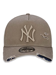 Boné New Era 9Forty A-Frame NY Yankees Destroyed Marrom