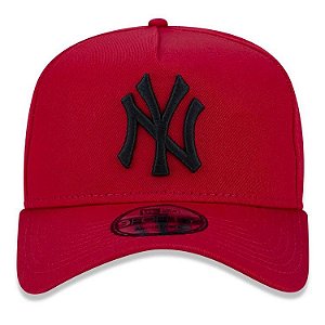 Boné New Era 9Forty New York Yankees A-Frame Vermelho Snapback Aba Curva