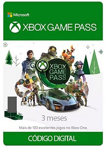 Cartão Assinatura 03 Meses Gamepass - Código Digital