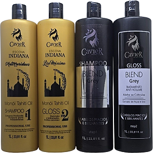 Kit Tratamento Cavier - Blend Grey 1 L - Indiana 1 L