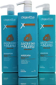 Kit Revitalização Capilar Shampoo Máscara Leave In Dexvitta