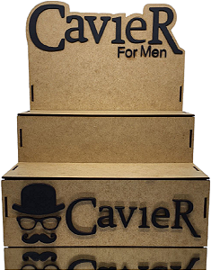 Expositor Barbearia Cavier Cosmeticos