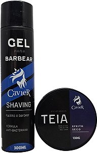 Gel Para Barbear 300ml - Pomada Teia 130g Cavier Cosméticos