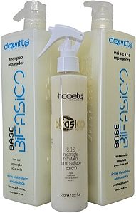 Kit Tratamento Bifasico Sh 1 L Mas 1 Kg Dexvitta + Leave In