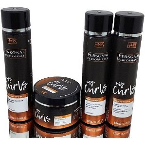 Kit Tratamento Cachos Sh, Mas, Cond, Geleia Hairs Company