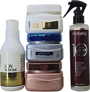 Kit Loira Hobety Cronograma Capilar 5 Produtos Hobety