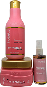 Tratamento Sh 300ml Mas 300g Leav 60ml Impact Morango Hobety