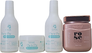 Kit Tratamento Manutenção Mirtilo Cavier + Mascara Rose Gold