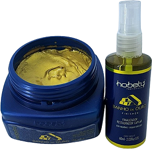 Kit Hidratante Banho Ouro Mas 300g Finalizador 60ml Hobety