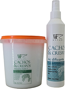 Kit Acidificante 250ml Mascara 1 Kg Cachos e Crespos WF
