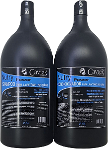 Kit Cavier Nutry Power Shampoo + Condicionador 2,5L Brilho Extremo