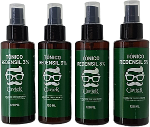 Kit 4 Tonicos Redensyl 3% Crescimento Cavier