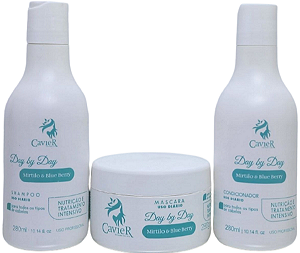 Kit CavieR Day By Day Shampoo Condicionador Máscara 840ml