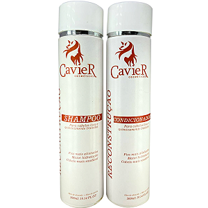 Kit CavieR Reconstrução Shampoo E Condicionador 300ml