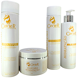 Kit CavieR Hidratação Capilar Completo 4 Itens Profissional