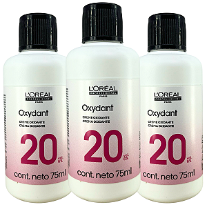 Água Oxigenada L'Oréal Professionnel 20 Volumes 6% 75ml 3UN