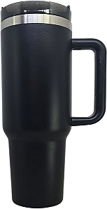 Copo Térmico Beer Pints 1200ml Preto Alça E Canudo Premium