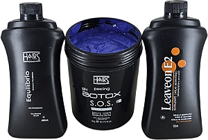 Kit Tratamento BTX Sos Matizador 1kg + Leaveon E2 + Shampoo