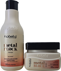Kit Detox Metal Block Hobety Shampoo 300ml Mascara 300g