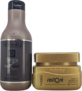 Kit Hobety: Shampoo Therapia Capilar 300ml + Mascara Revitalizante Restore 300g