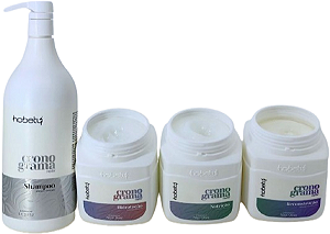 Kit Cronograma Capilar Hobety Shampoo 1 L + 3 Mascaras 750g