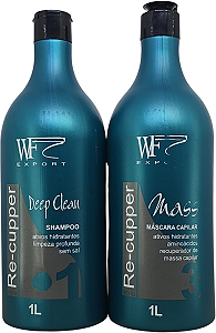 Kit Reconstrução Capilar Recupper WF Shampoo 1 L Mascara 1 L
