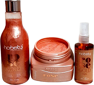 Kit Rose Gold Shampoo 300ml + Mascara 300g + Finalizador 60ml