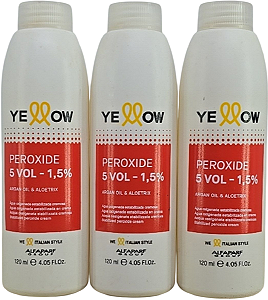 Kit 3 Agua Oxigenada Yellow Alfaparf 30 Vol 9% 90ml Cada