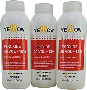 Kit 3 Agua Oxigenada Yellow Alfaparf 40 Vol 12% 90ml Cada