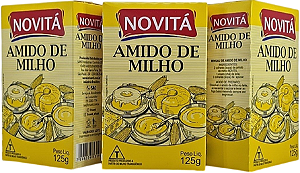 Kit 3 Amido De Milho Novitá 125g Culinário