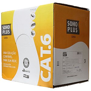 Cabo Lan Cat 6 Cmx Azul Furukawa Soho Plus U/utp 24awgx4p Cx 305m