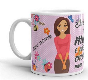 Caneca Personalizada para Mães, Nome Personalizado